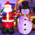 Christmas Inflatable 5 FT Snowman Santa Set of 2 with Rotating Lights and Santa Claus with Bright Lights