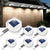 Solar Patio Gutter Lights 6 Pack Decor Lights with 9 LED Waterproof Fence Lights, Cool White