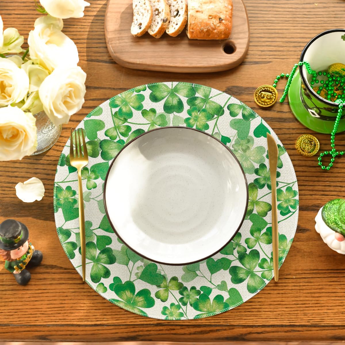 St. Patrick's Day Placemats 15" Set of 4 for Party Kitchen Dining Decoration