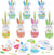 Easter Bunny Craft 12 Pack Rabbit Foam Stickers Ornament for Party Supplies Easter Decoration Easter Gifts
