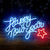 Happy New Year Neon Sign, Blue LED Happy New Year Sign (16 x 9.4 Inches)