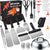 Griddle Accessories Kit 29 Pieces, for Outdoor BBQ with Meat Injector