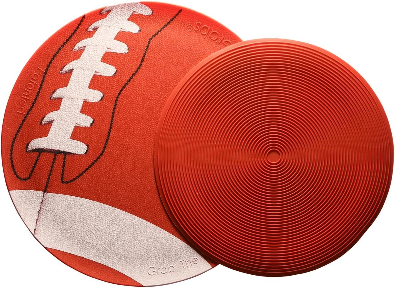 Football Silicone Microwave Mat (Multipurpose, Splatter Guard, Trivet, Hot Pad, Pot Holder, BPA Free)