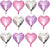 Heart Shaped Pack of 12, Silver Love Valentine 18" Balloons Heart Romantic Balloons (Pink, Purple, Silver)