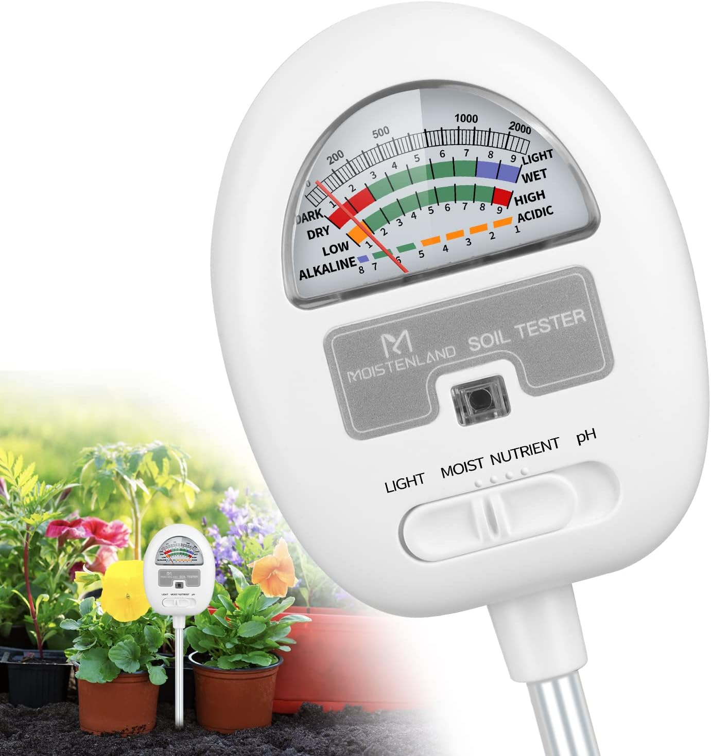 Soil Tester 4 in 1 Soil Moisture Meter