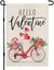 Love Heart Rose Bicycle Valentine's Day Garden Flag (12" X 18")