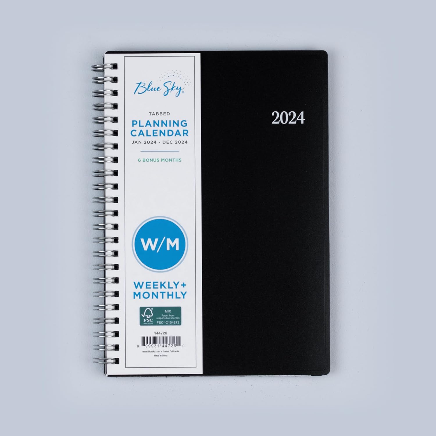 2024 Planner Weekly and Monthly 5" x 8" Planner, Flexible Cover and Wire bound (January - December)