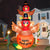 Thanksgiving Inflatable 9.8FT Turkey on Pumpkin Blow Up Outdoor Decorations