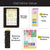 Black & Gold Foil Planner 2024 - Premium Cover, Bookmark, Pocket Folder & Sticky Notes Included