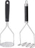 Potatoes Masher 2 Pieces Heavy Duty Stainless Steel 10.24" Potato Masher