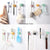 Adhesive Hooks Holders 6 Pieces, Mounted to Wall Door for Clipping & Hanging Toothbrush Razor Towel Key Plug Cable (White)