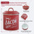 Bacon Grease Saver Container with Fine Strainer 1.3L,Red Enamel & Stainless Steel Oil Keeper Can