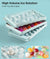 Stackable Round Ice Cube Tray Set with Lid & Bin, 99PCS Round Balls for Freezer is Easy to Release & Sturdy