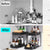 2 Pack Under Sink Organizers and Storage, 2-Tier Sliding Cabinet Basket Organizer with Hooks