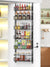 Over the Door Metal Pantry Door Organizer with Adjustable Basket, Black, 6 Tier