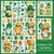 Gnome Leprechaun St Patricks Day Decorations 130PCS Clings for Holiday Party Supplies (Green)