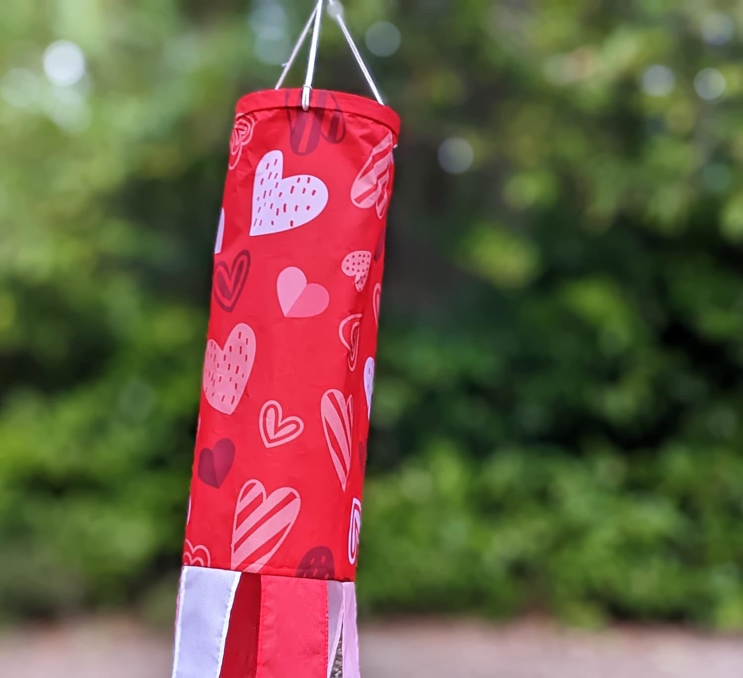 Valentine Hearts Windsock 60" Durable Outdoor Hanging Holiday Decoration