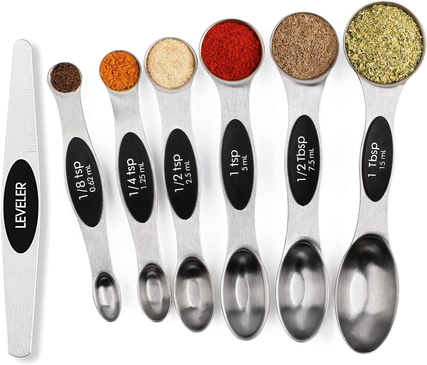 Measuring Spoons Magnetic Stainless Steel Set with with Leveler