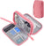 Cord Cable Electronic Organizer Waterproof Case Bag, Double Layer - Pink