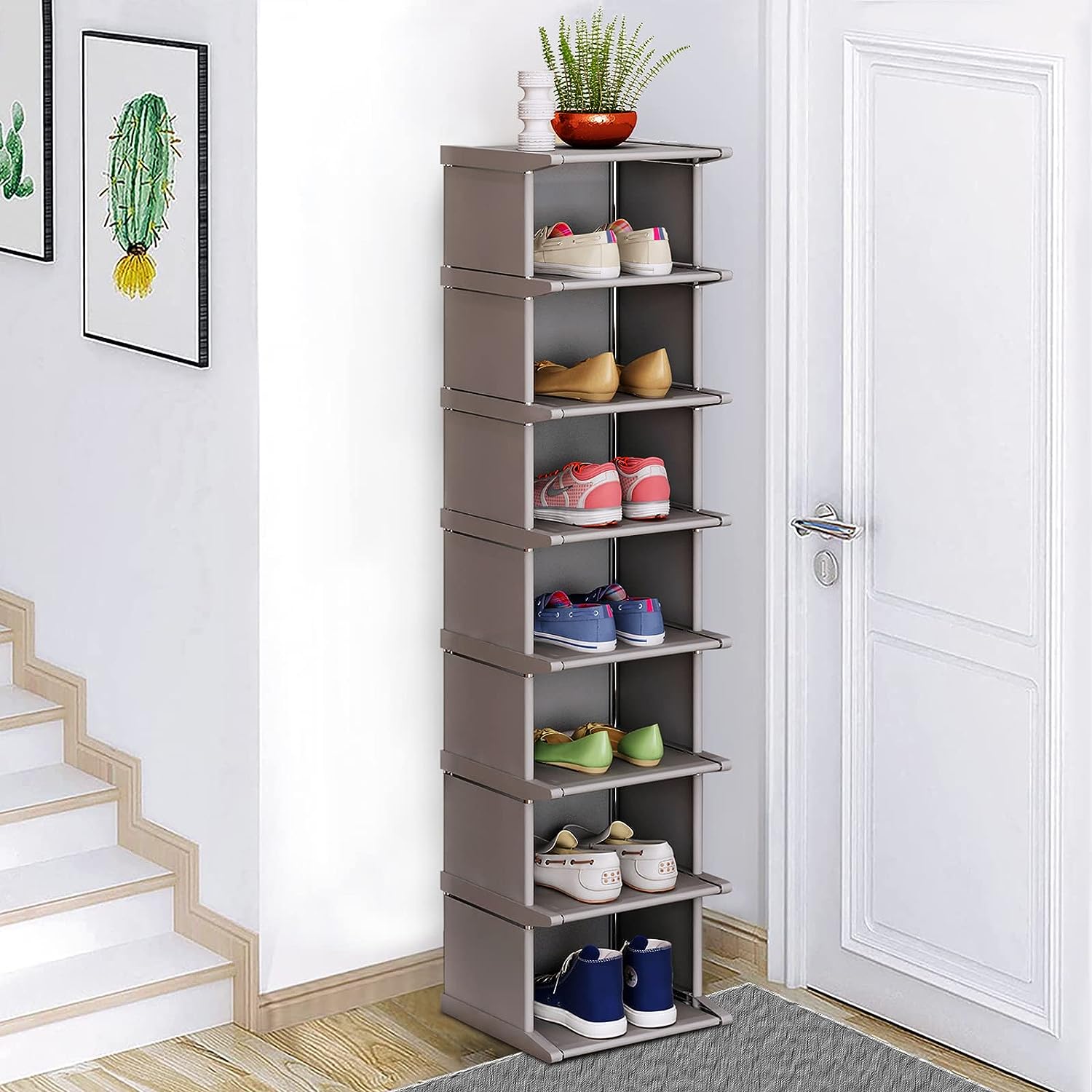 8 Tiers Shoe Rack Durable Space-Saving Organizer