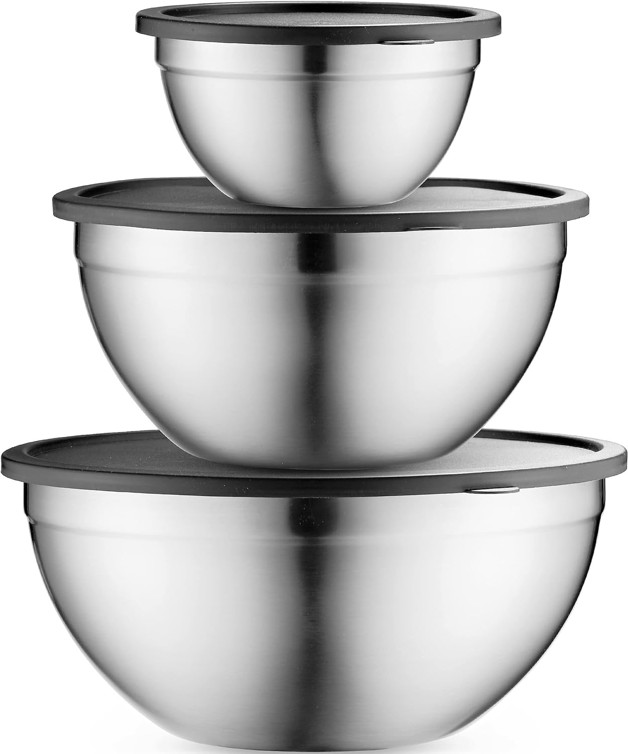 Nesting Bowl Set Stainless Steel Mixing Bowls with Airtight Lids