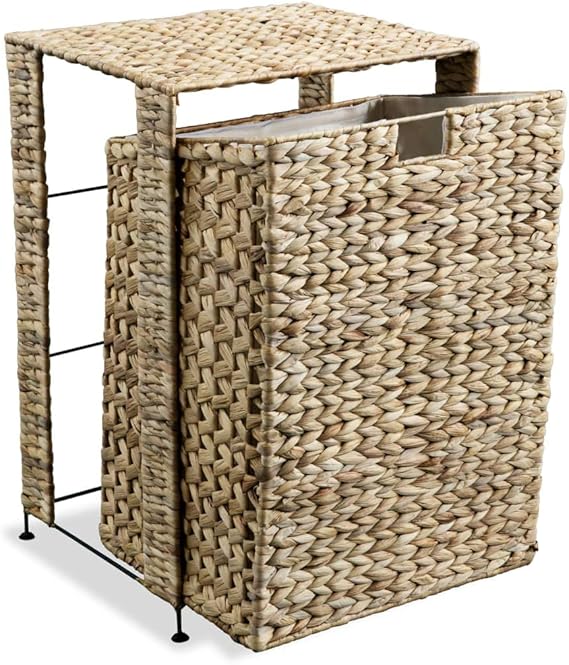 Rustic Style Brown Laundry Basket for Bathroom