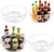 Lazy Susan Organizer 4 Pack, 11.5" Clear Lazy Susan Turntable with Handles and Raised Edge