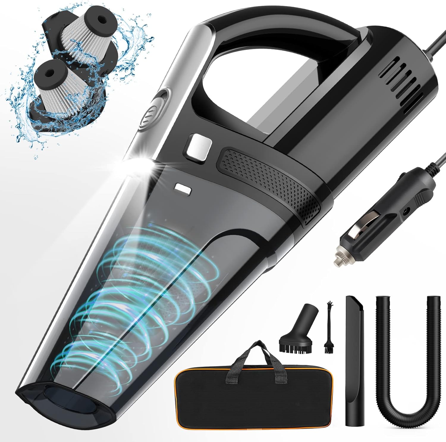 Handheld Vacuum for Car Portable Car Vacuum Cleaner with Powerful 8000Pa Suction and 16.4FT Cord