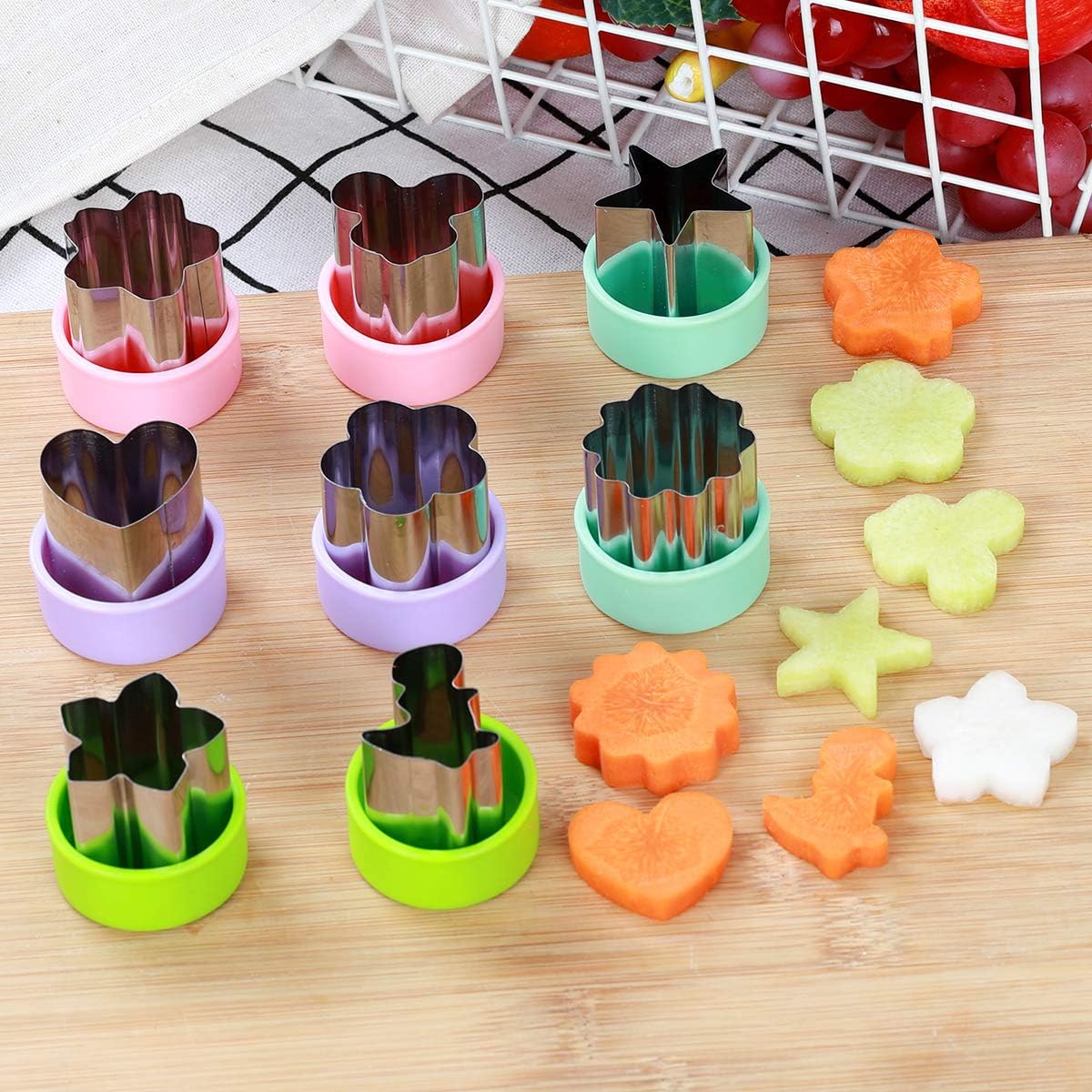 Mini Cookie Cutters Fruit Cookie 1.5" Vegetable Cutter Shapes Set