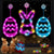 Easter Decorations Bunny Eggs Lights 3 Pack, Easter Window Lights Home Decor