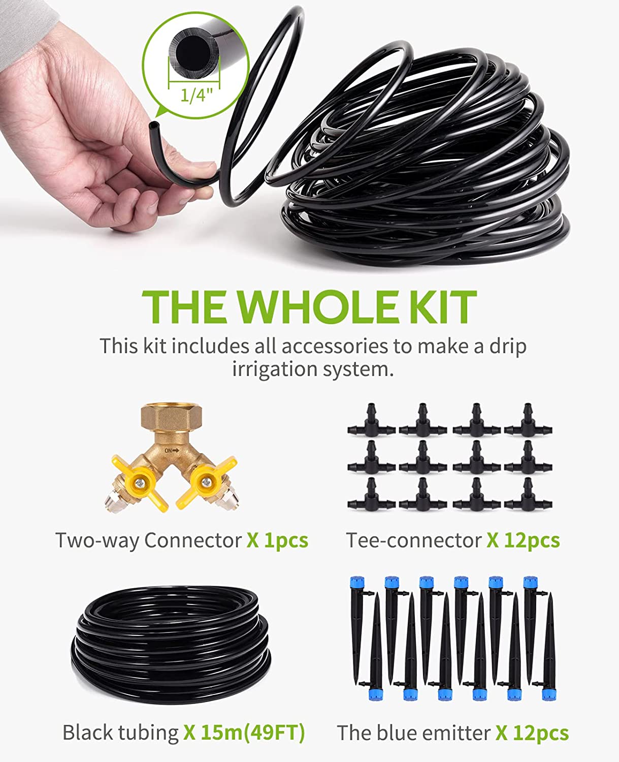 Watering  49.2FT Drip Irrigation Kit System