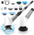 Cordless Cleaning Brush Tub Tile Scrubber with 8 Replaceable Brush Heads for Home