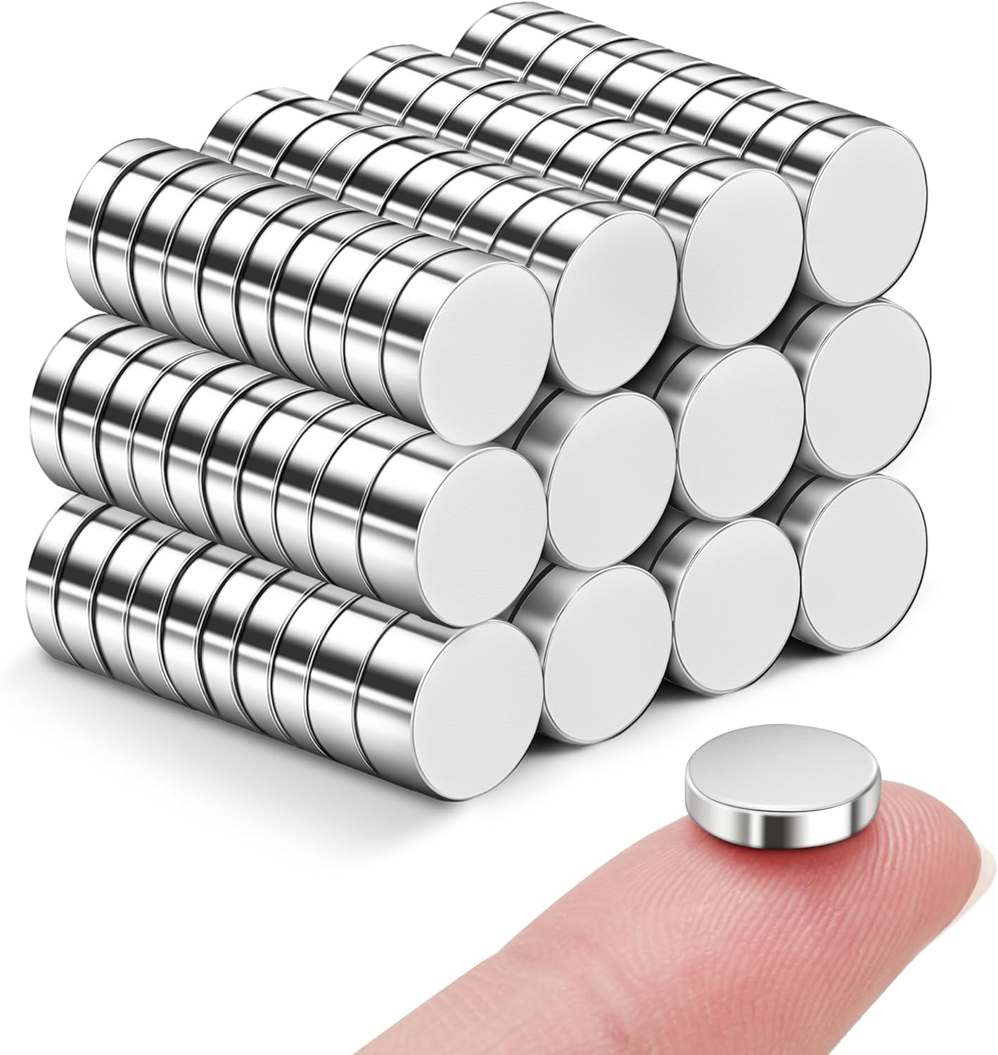 Refrigerator Magnets 120 Pieces Small Round Fridge Magnets, Silver