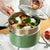 Sauce Pan Ceramic Nonstick 2.5 QT Pot with Steamer, Green