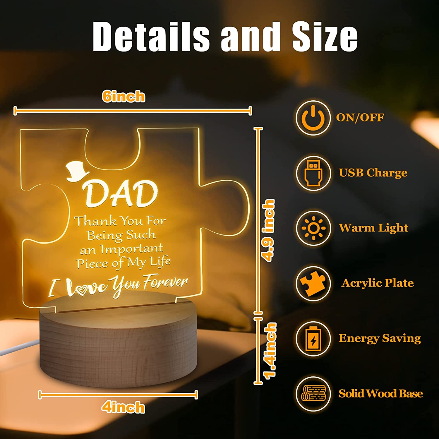 Unique Night Lamp Gifts for Dad Father's Day