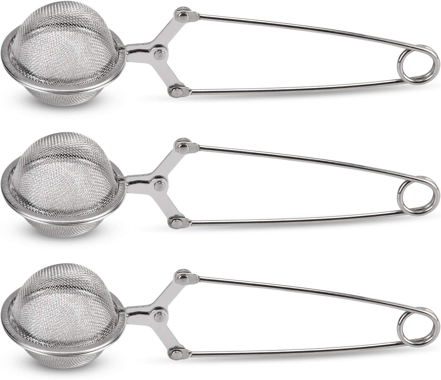 Stainless Steel Tea Infuser with Handle 3 Pack Mesh Tea Balls Filter Infusers