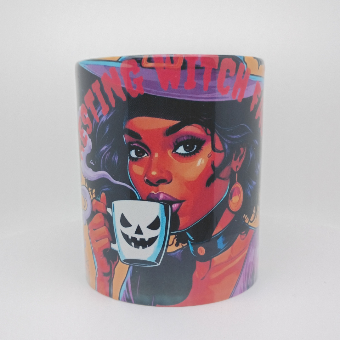 Halloween Mug Resting Witch Face 11 Ounce for Home Office Halloween Gifts