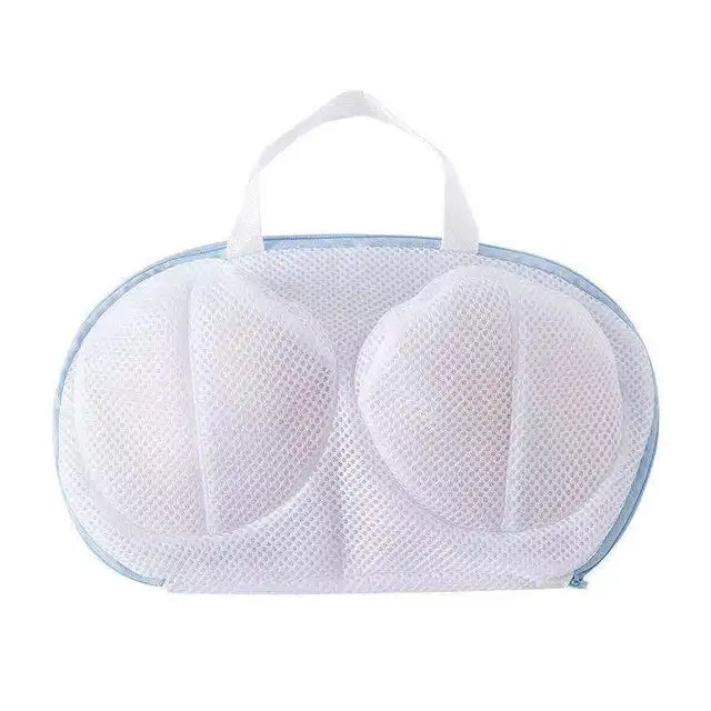 Underwear Wash Bag Mesh Pocket Bra Laundry Pouch (Blue)