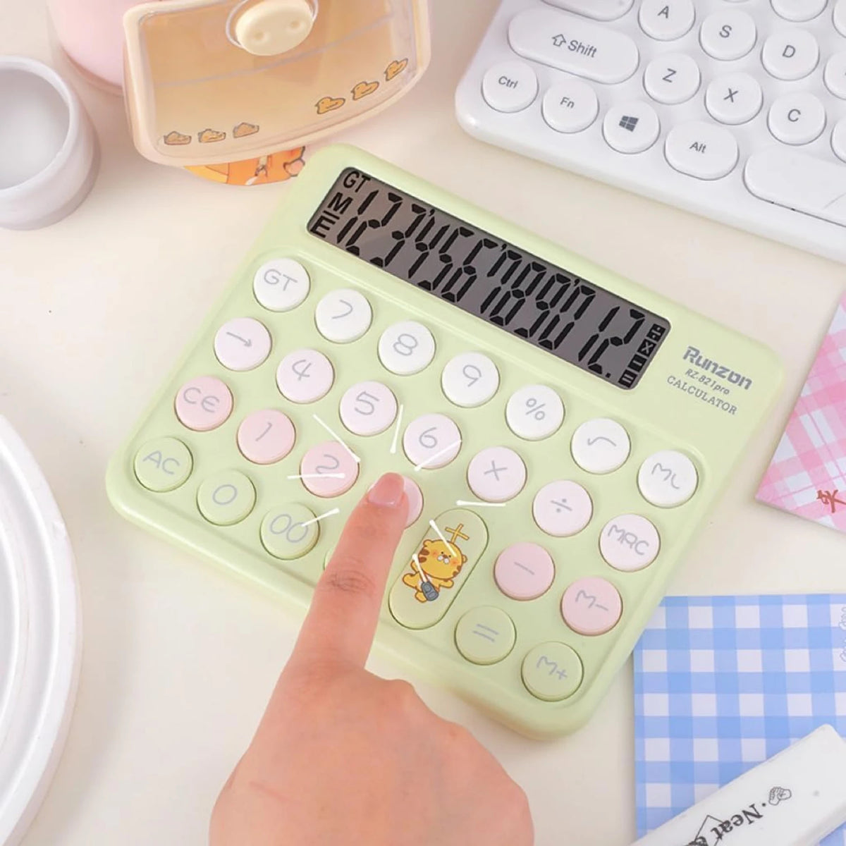 Standard Office Desk Calculator 12-Digit Large Display (Blue)