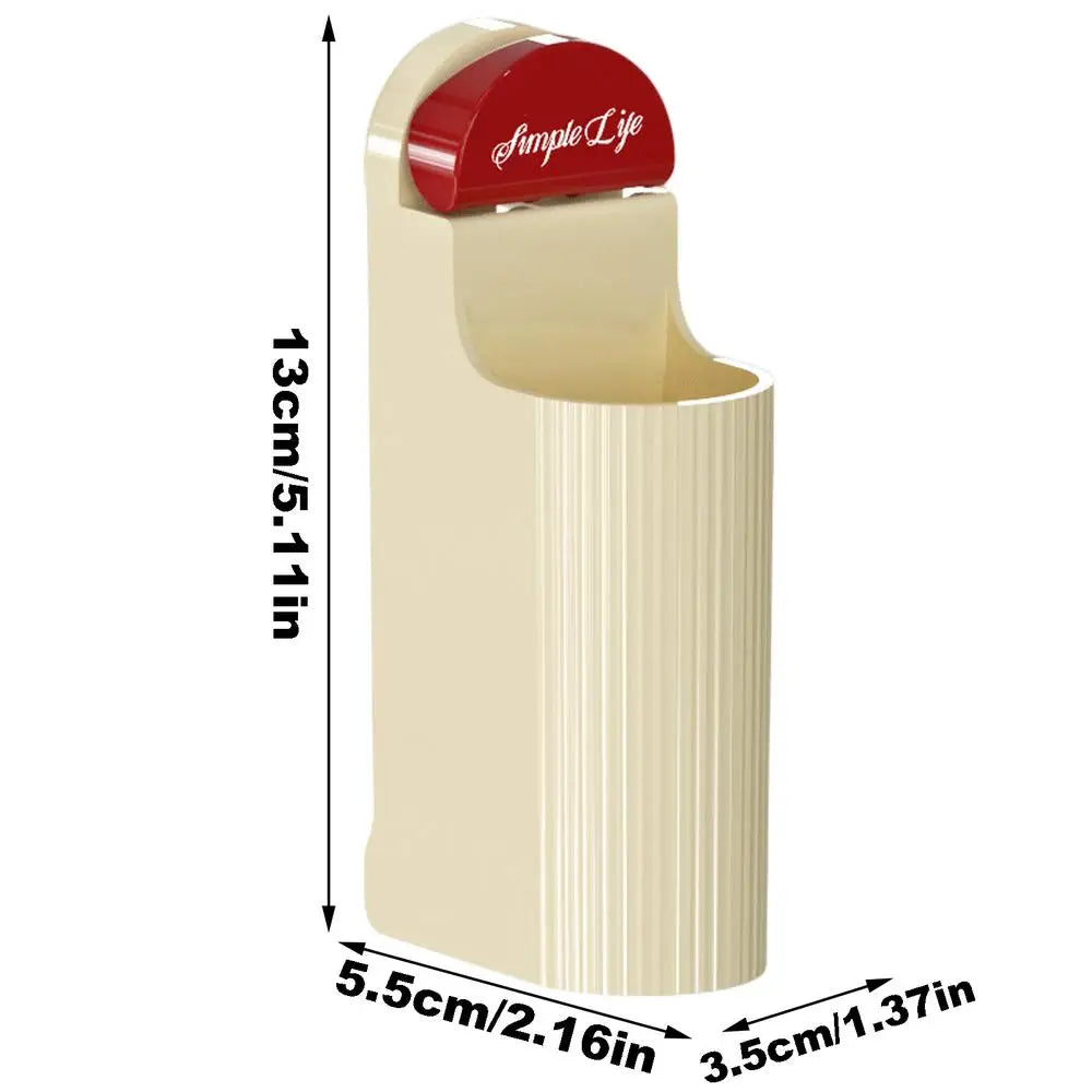 Wall Mounted Electric Toothbrush Holder Non-Drill Adhesive Stand Organizer (Red)