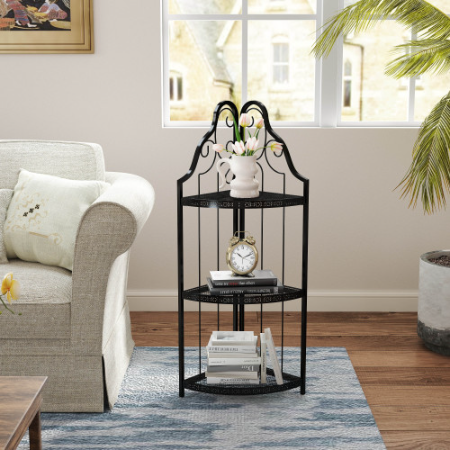 Small Corner Shelf for Living Room Home Office