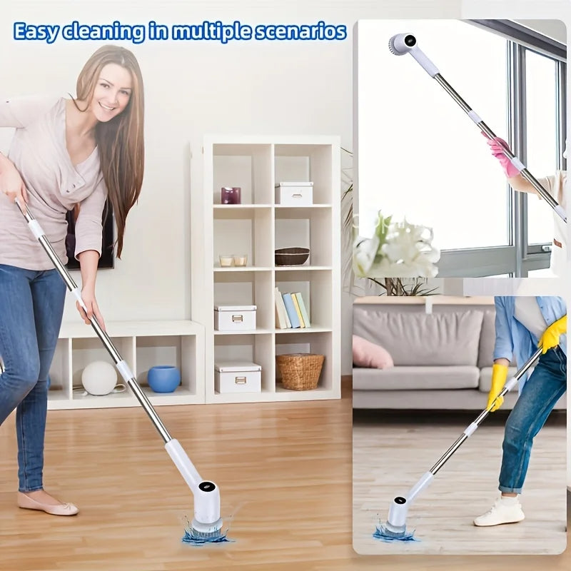 Cordless Electric Spin Scrubber 2-Speed Kitchen Spin Scrubber