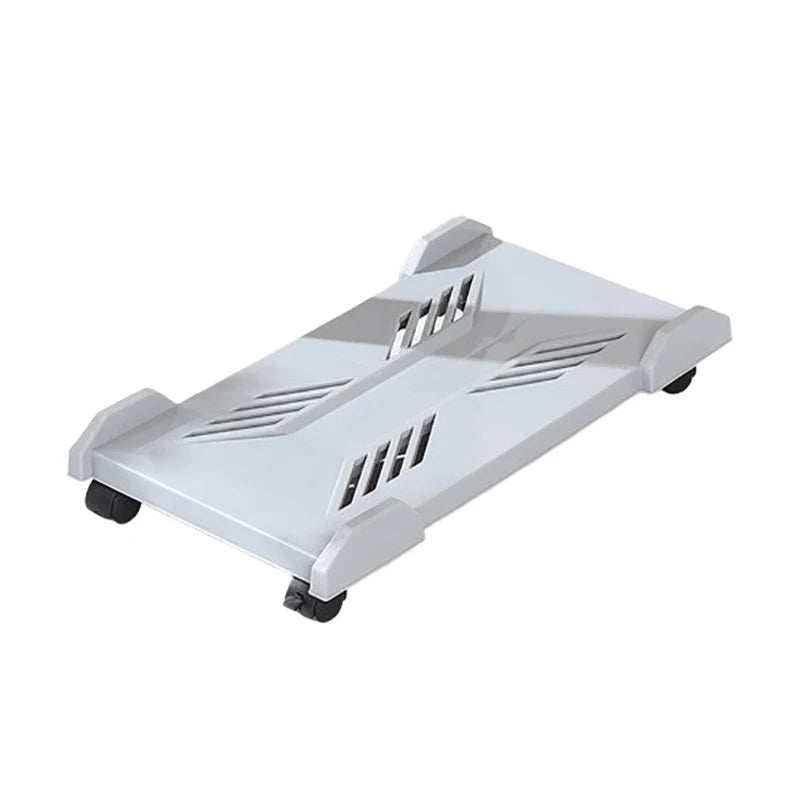 Rolling CPU Stand Computer Tower Stand Adjustable for Desk (Gray)