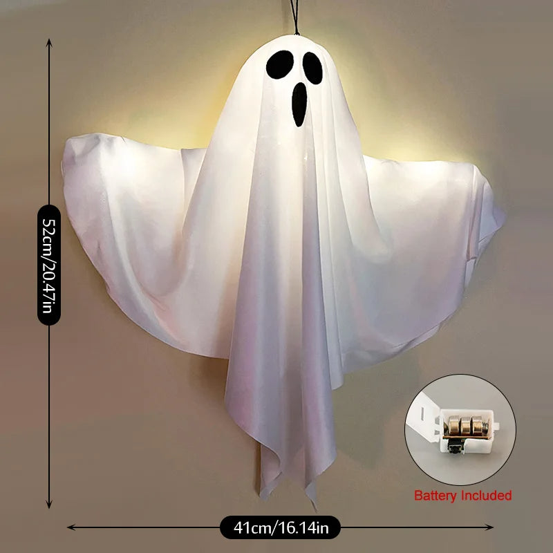 Halloween Party LED Ghost 1 Piece for Indoor Outdoor Decoration (White)