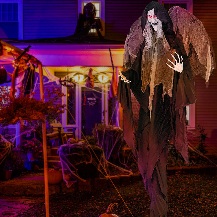 Animated Halloween Standing Witch 8.2 Ft Halloween Decoration