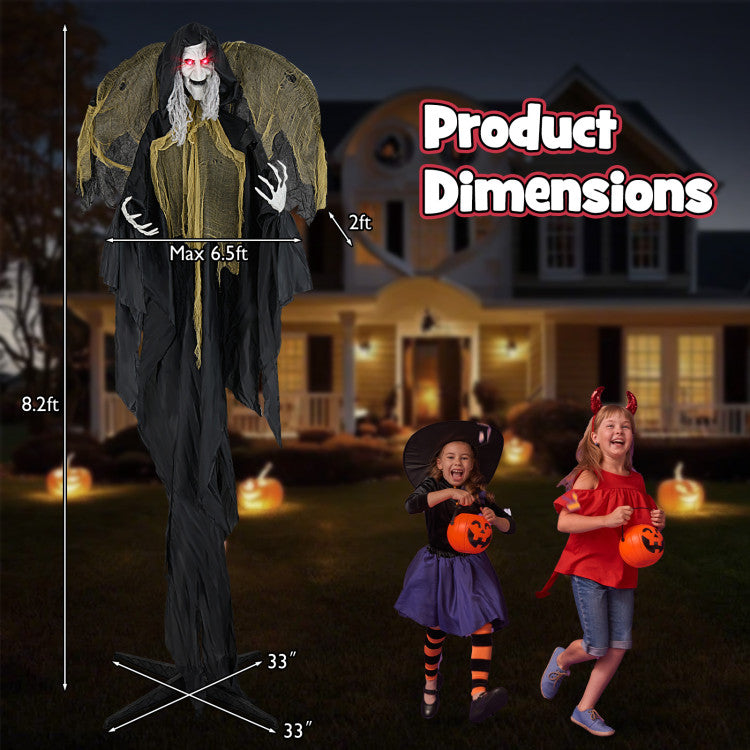 Animated Halloween Standing Witch 8.2 Ft Halloween Decoration