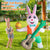 Easter Inflatable Decorations Outdoor 6FT Blow up Giant Rabbit with Guitar Build-in LED