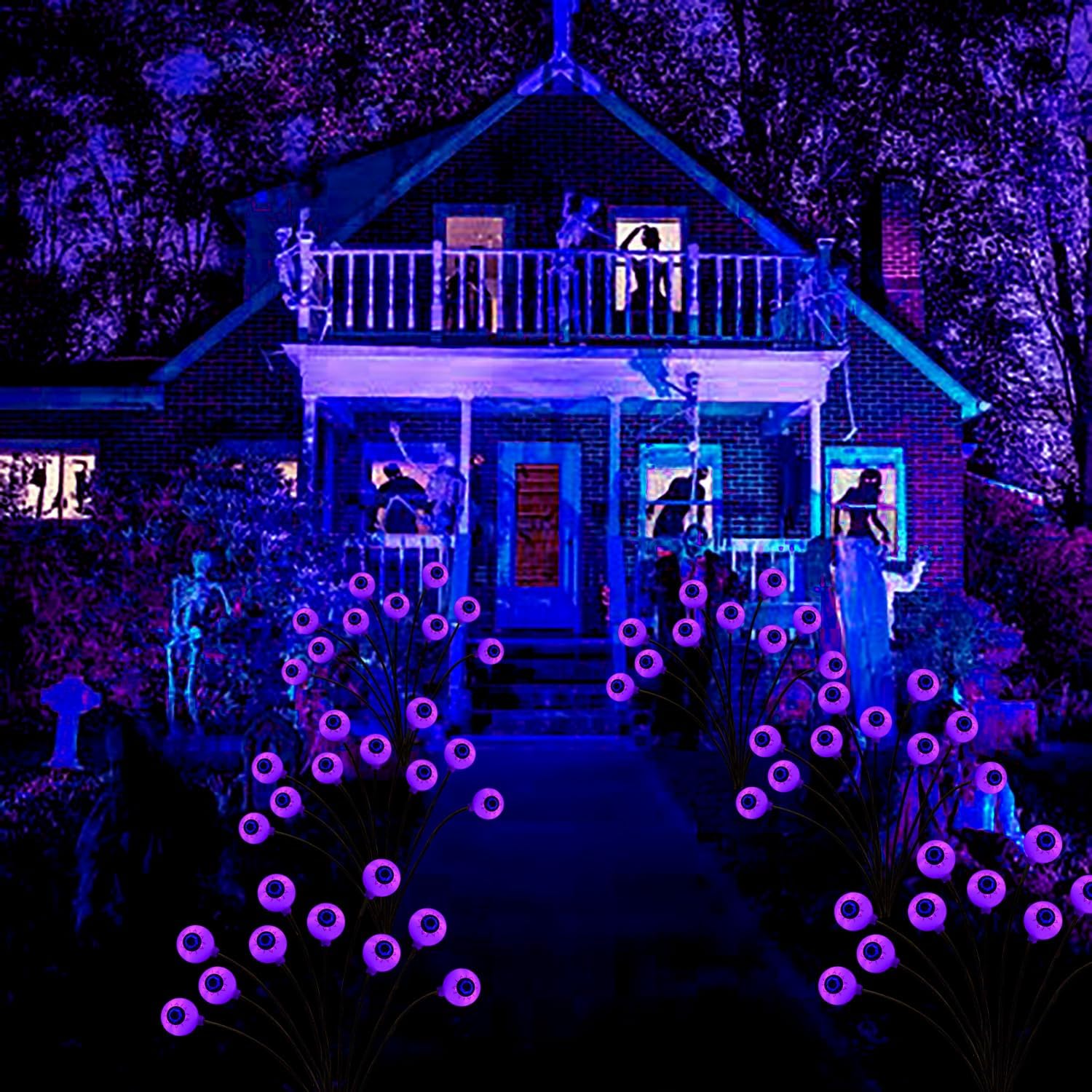 Halloween Eyeball Pathway Lights 2 Packs, Halloween Decorations Outdoor Lights