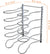 Pot Lid Rack Heavy Duty Pan Rack with 5 Adjustable Dividers