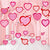 Valentines Pink Red Hearts Hanging Swirls 54 Pieces, Hanging Cutouts Decor for Valentines Anniversary Party Favors